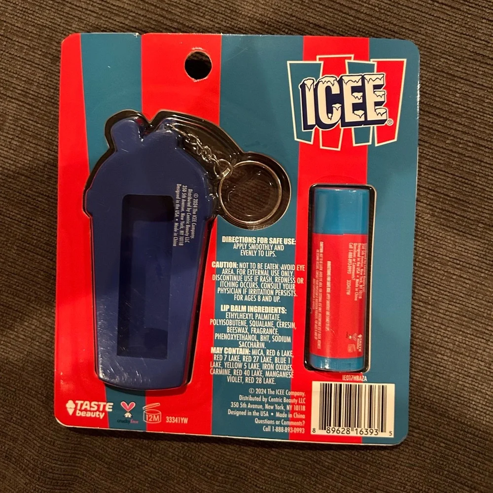 Icee flavored Lip Balm & Keychain
